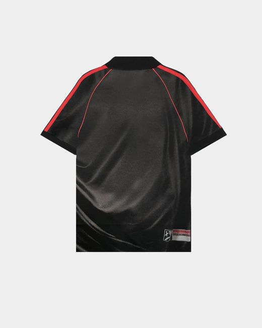 ANDERSSON BELL Black Printed Football Zipper T-Shirt
