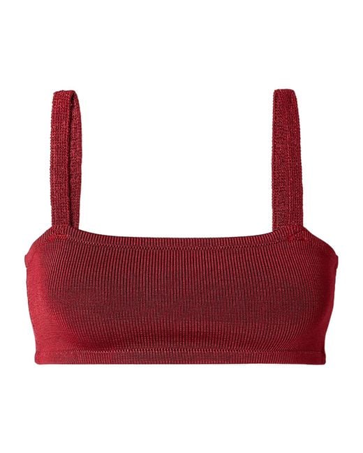 Calle Del Mar Red Stretch-Knit Bralette