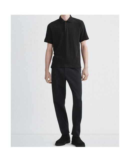 Rag & Bone Black Short-Sleeved Polo Shirt for men