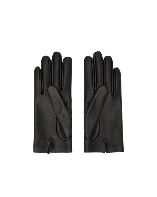 The Row Black Lorella Leather Gloves