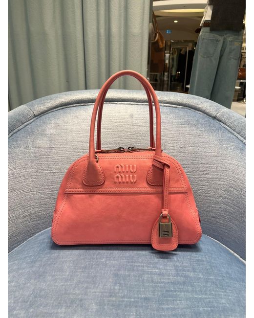 Miu Miu Pink Vivant Nappa Leather Bag