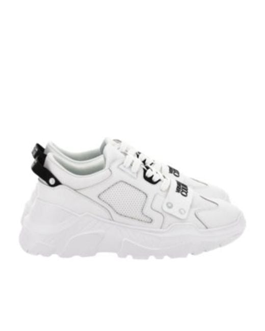 Versace White Mesh-Panelled Sneakers for men