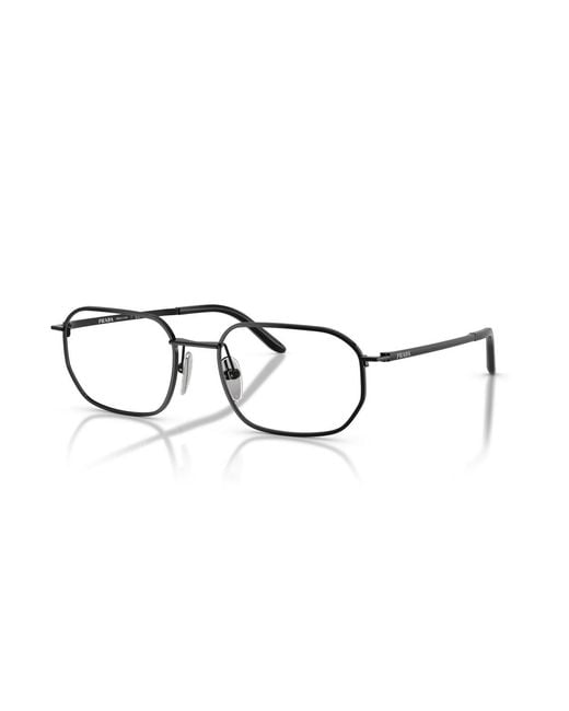 Prada White Eyewear Irregular Frame Glasses for men