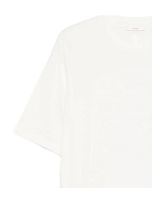 Haikure White Crewneck Short-Sleeved T-Shirt