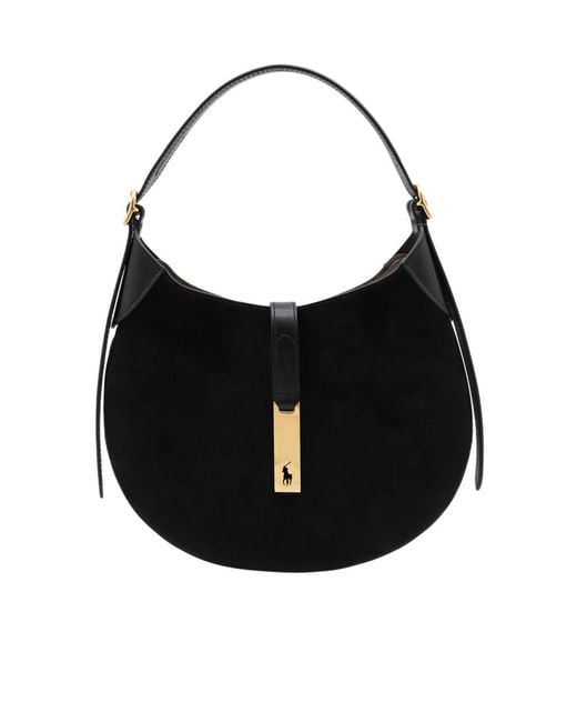 Polo Ralph Lauren Black Top Handle Tote Bag