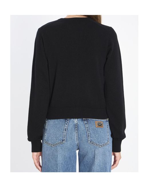 Dolce & Gabbana Black Button-Up Cardigan