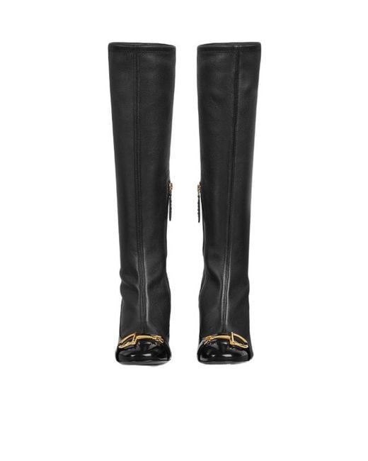 Gucci Black Balenciaga Half Clamp High Boots