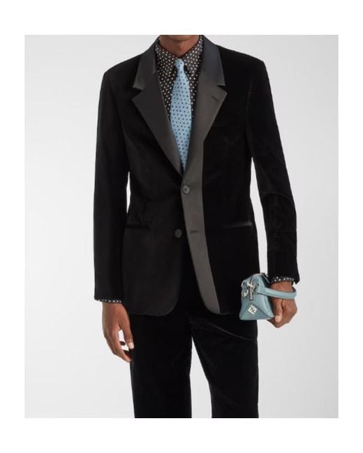 Fendi Blue Falena Micro Dots Printed Tie for men