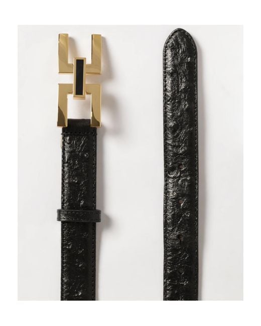 Elisabetta Franchi White Logo Buckle Belt