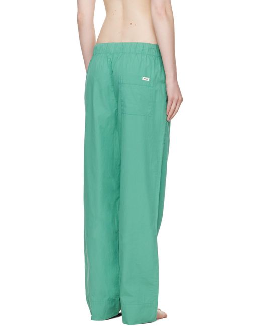 Tekla Green Drawstring Pajama Pants for men