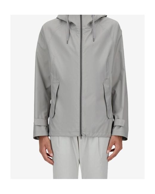 Herno Gray Long-Sleeved Casual Jacket for men