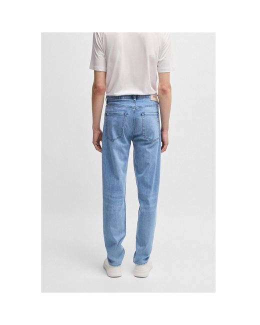 Boss Blue Belt-Loop Jeans for men