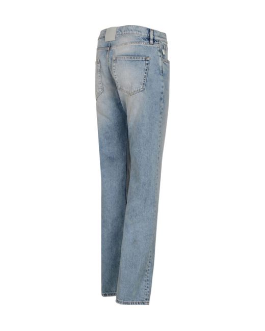 Lanvin Blue Logo Patch Jeans for men