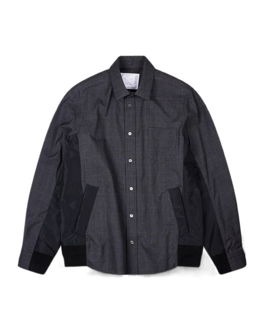 Sacai Black Long Sleeve Shirt for men