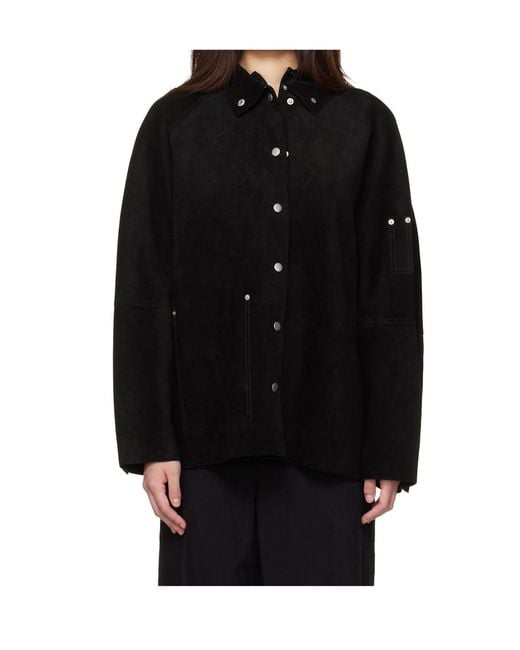 Studio Nicholson Black Long-Sleeved Casual Jacket