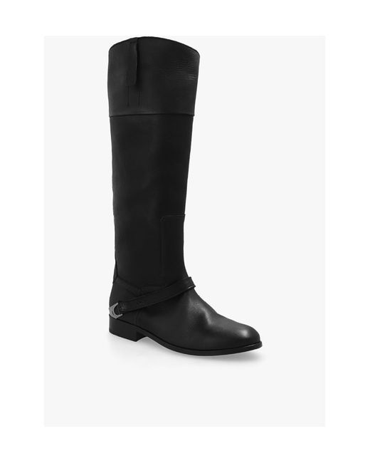 Golden Goose Deluxe Brand Black Charlie Logo-Engraved Boots