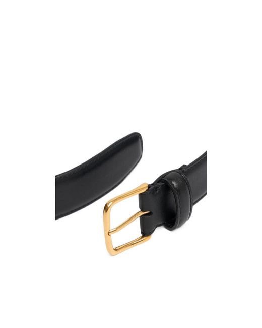 The Row Black Maxi Classic Leather Belt