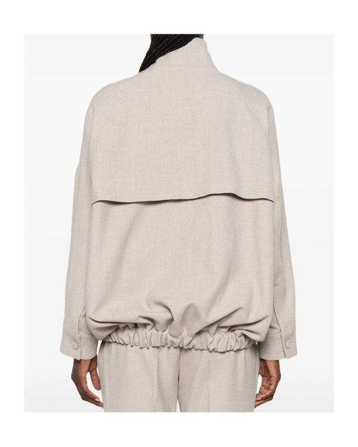 Fabiana Filippi Natural Zipper Casual Jacket