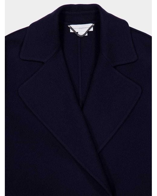 Stella McCartney Blue Double-Breasted Coat