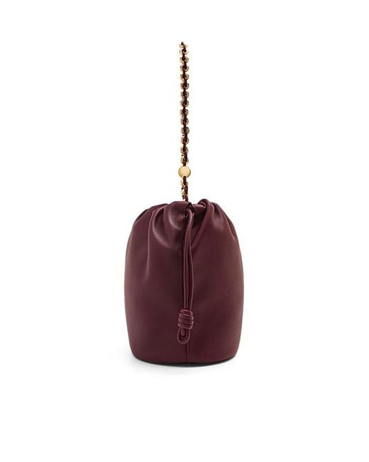 Loewe Red Flamenco Purse Bucket Bag