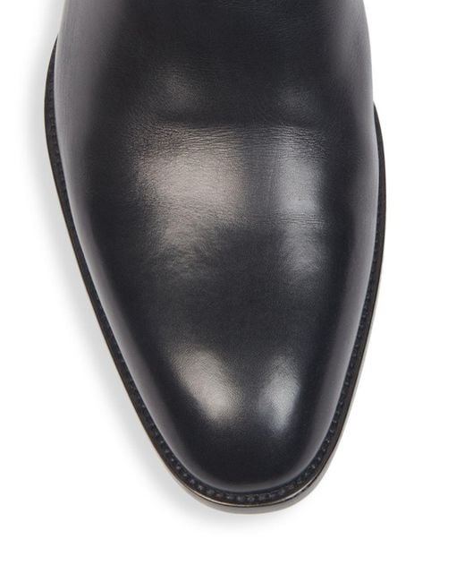 Saint Laurent Black Wyatt Chelsea Boots for men