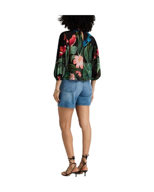 Farm Rio Green Printed Tops
