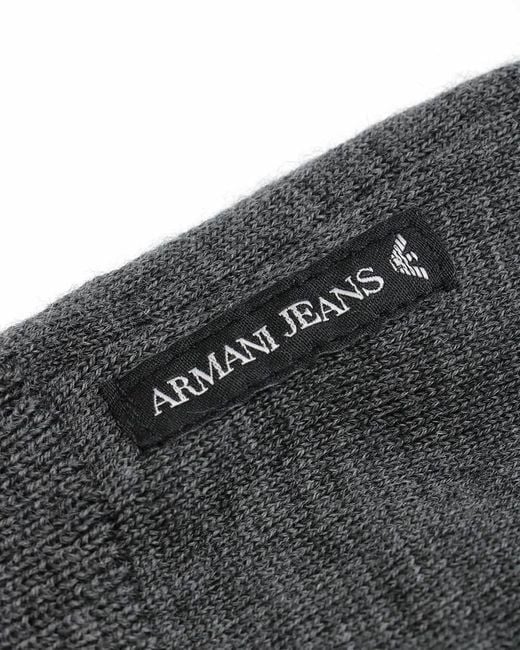 Armani Jeans Gray Embossed Logo Sweater for men