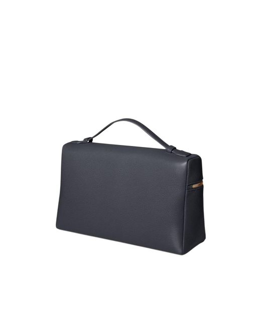 Loro Piana Blue Zippered Handbag