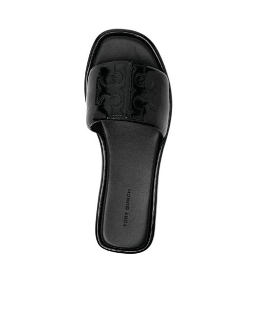 Tory Burch Black Square Toe Sandal