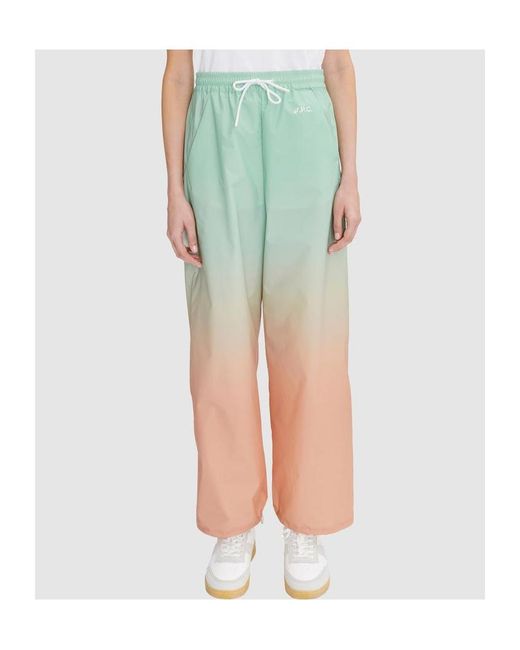 A.P.C. Green Asics Gradient Track Pants for men