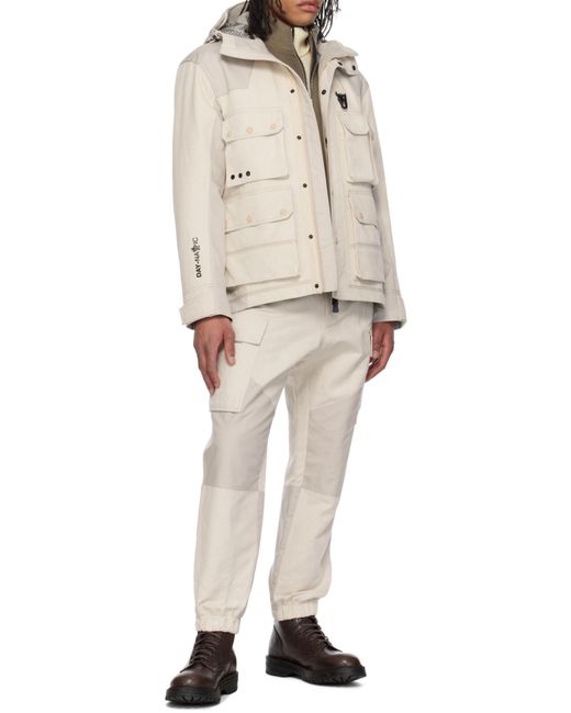 Moncler Natural Cotton Linen Jogging Pants for men