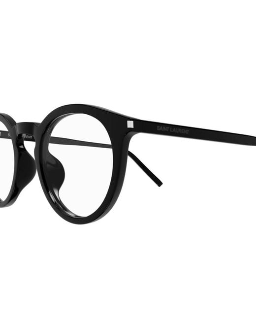Saint Laurent White Eyewear Oval Frame Glasses for men