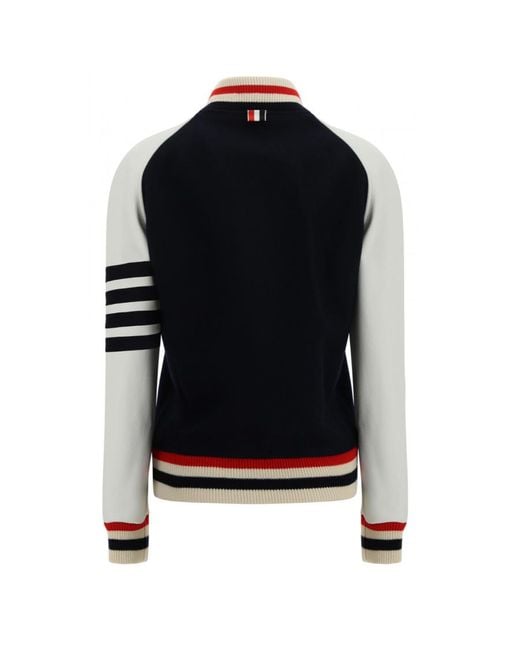 Thom Browne Blue Straight Collar Casual Jacket