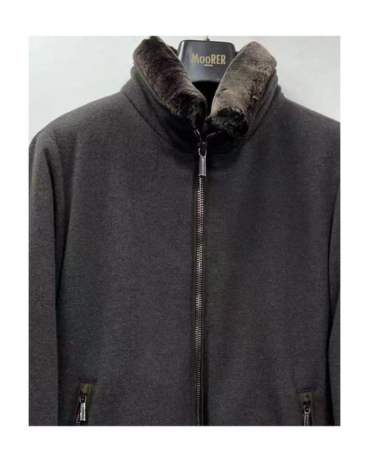 Moorer Black Long-Sleeved Casual Jacket for men