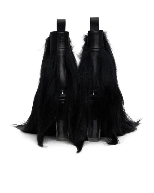 Rick Owens Black Minimal Grill Chelsea Boots
