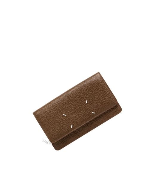 Maison Margiela Brown Chain Flap Wallet