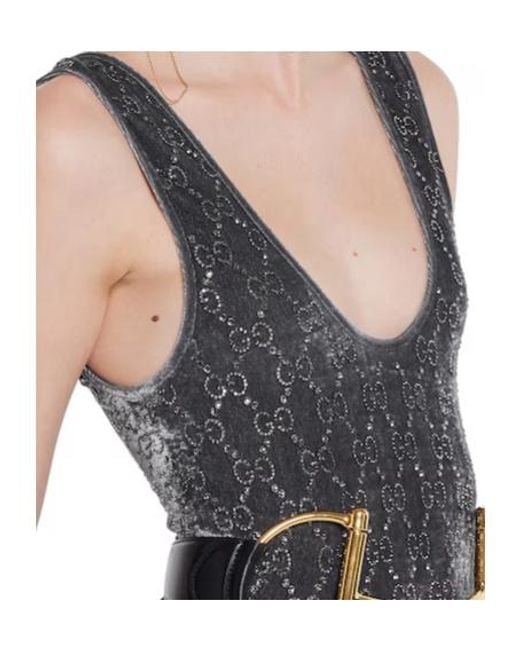 Gucci Multicolor Gg Embellished Embroidered Jumpsuit