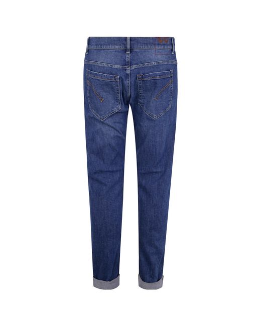 Dondup Blue Low-Rise Skinny Jeans for men