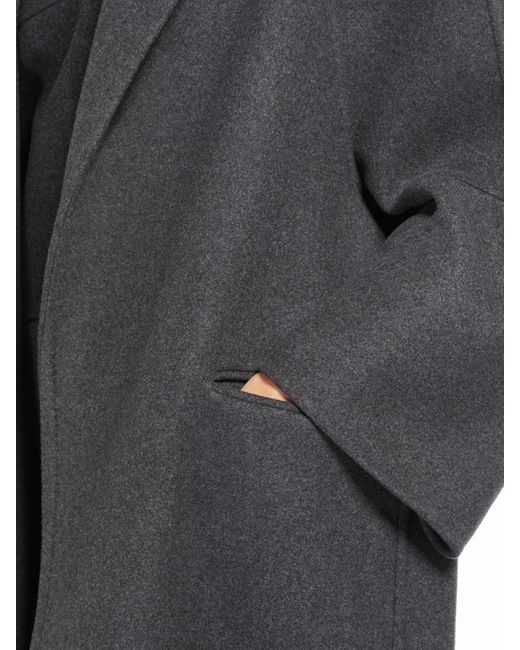 Max Mara Black V-Neck Long-Sleeved Coat