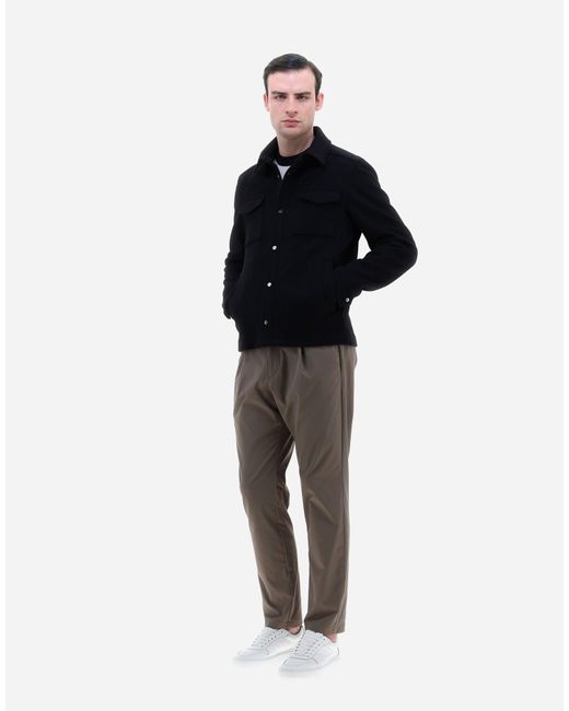 Herno Black Buttoned Shirt Jacket for men