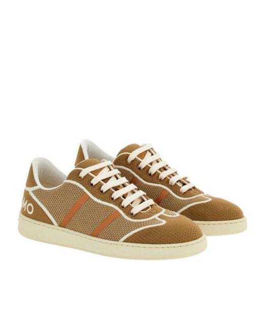Ferragamo Natural Lace-Up Low-Cut Casual Shoes