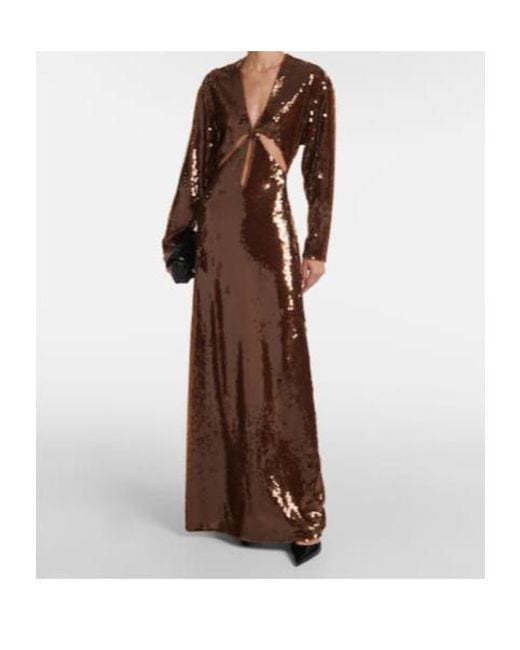 Christopher Esber Brown Long Sleeve Dress