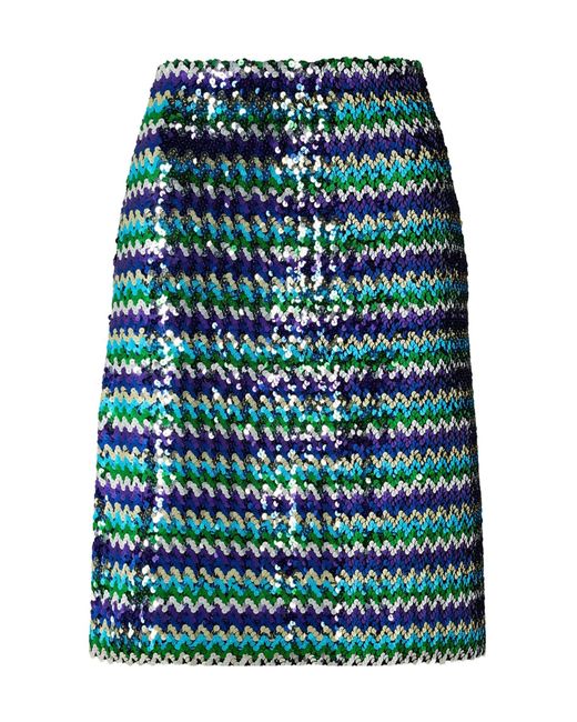Gucci Blue Tailored Midi Skirt