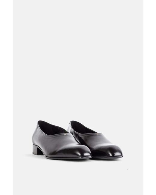 Khaite Black Colt Square-Toe Flat Shoes