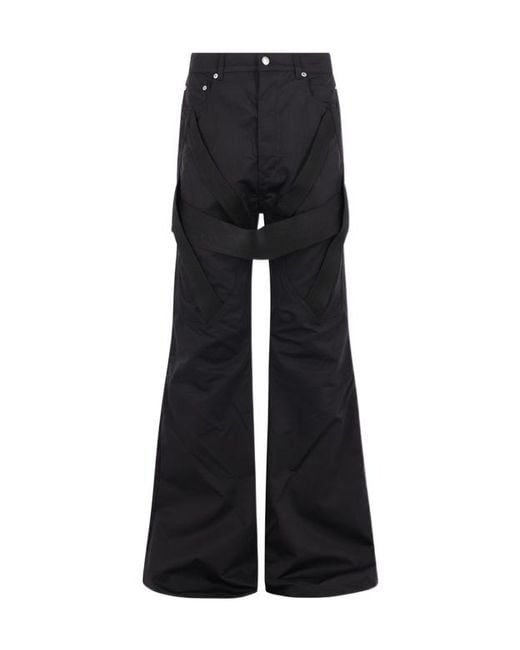 Rick Owens Black Casual Trousers With Belt Loops for men