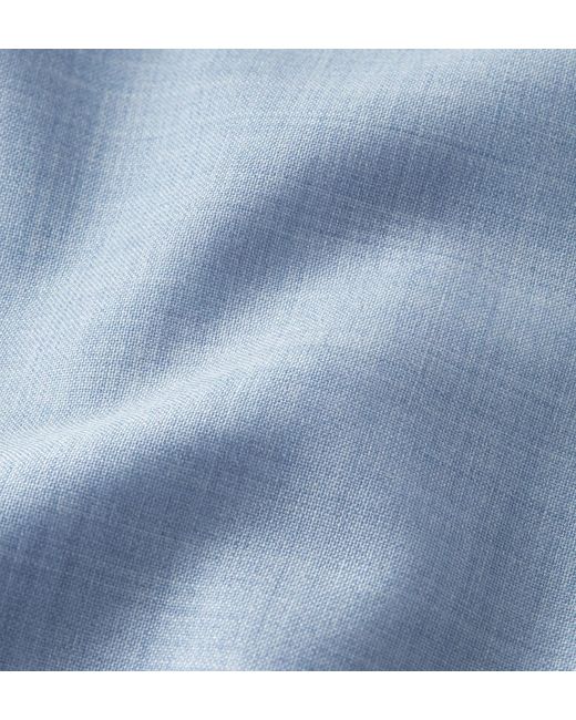 Dior Blue Long-Sleeved Suit Jacket Set for men