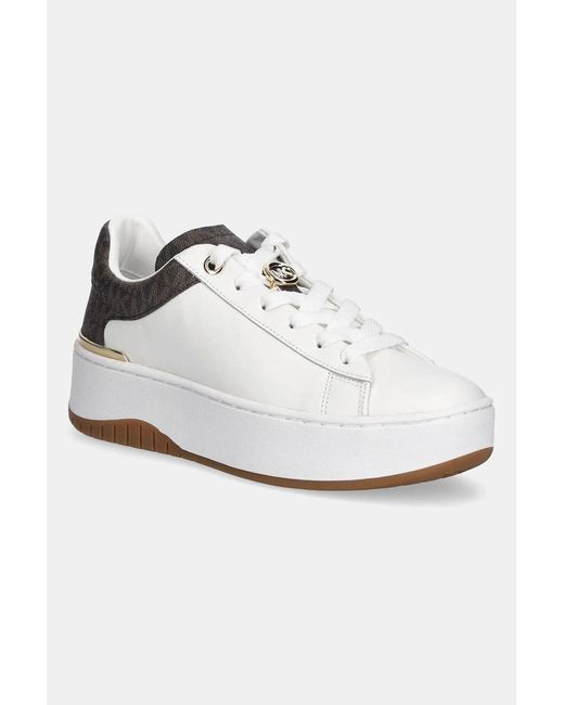 MICHAEL Michael Kors White Dottie Platform Sneakers