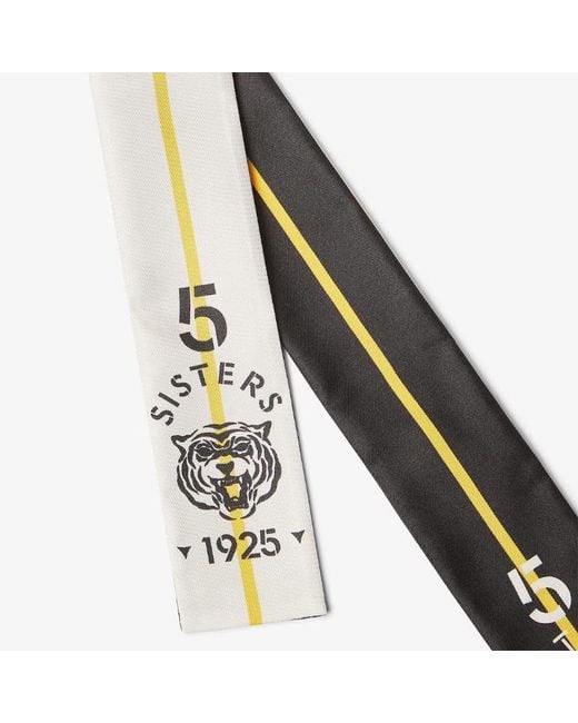 Fendi White And Silk Bandeau With 5 Sisters Print