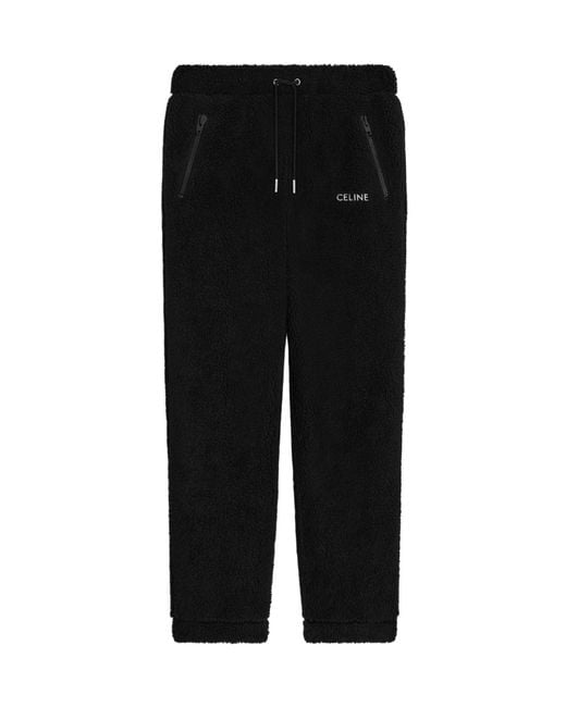 Céline Black Loose Track Pants for men
