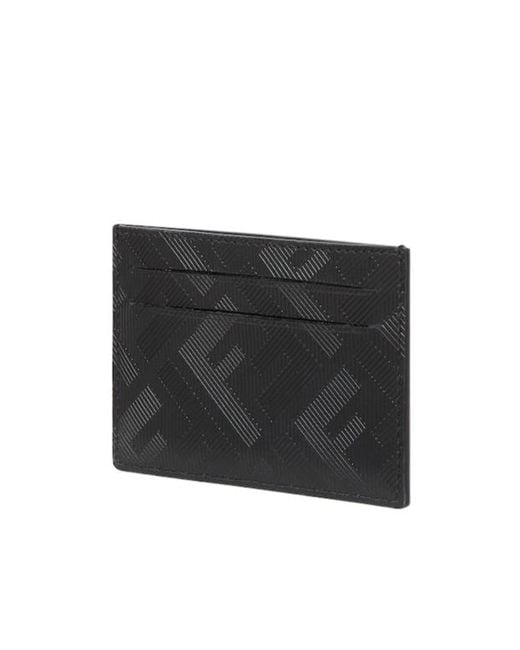 Fendi Black Shadow Slim Card Holder for men